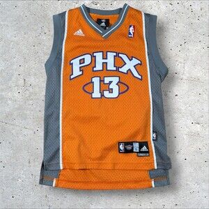 Vtg Steve Nash Phoenix Suns NBA Jersey Stitched Orange Youth Small +2 Length